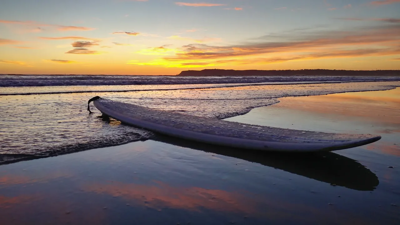 A luminous sunset over the Pacific at Coronado